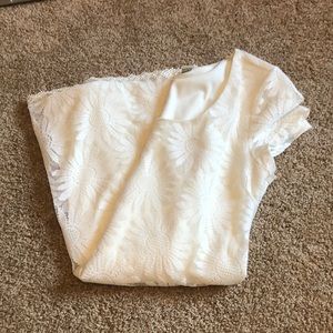 White lace floral dress